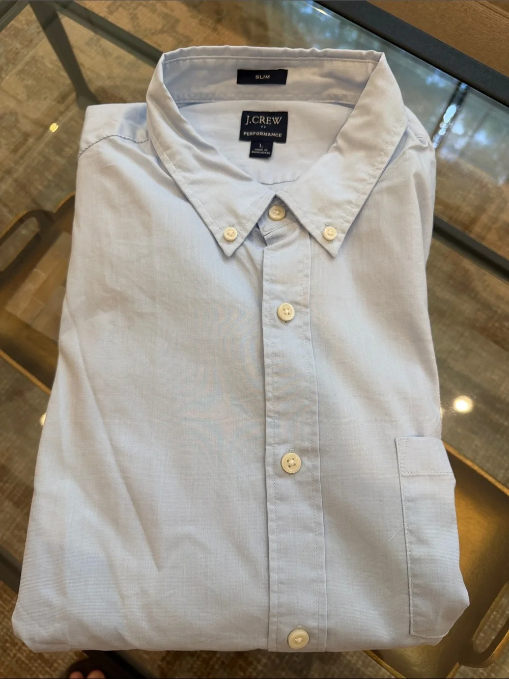 J. Crew Performance Material short sleeve button up.